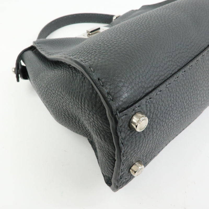 Fendi Selleria Peekaboo Leather Gray Bag
