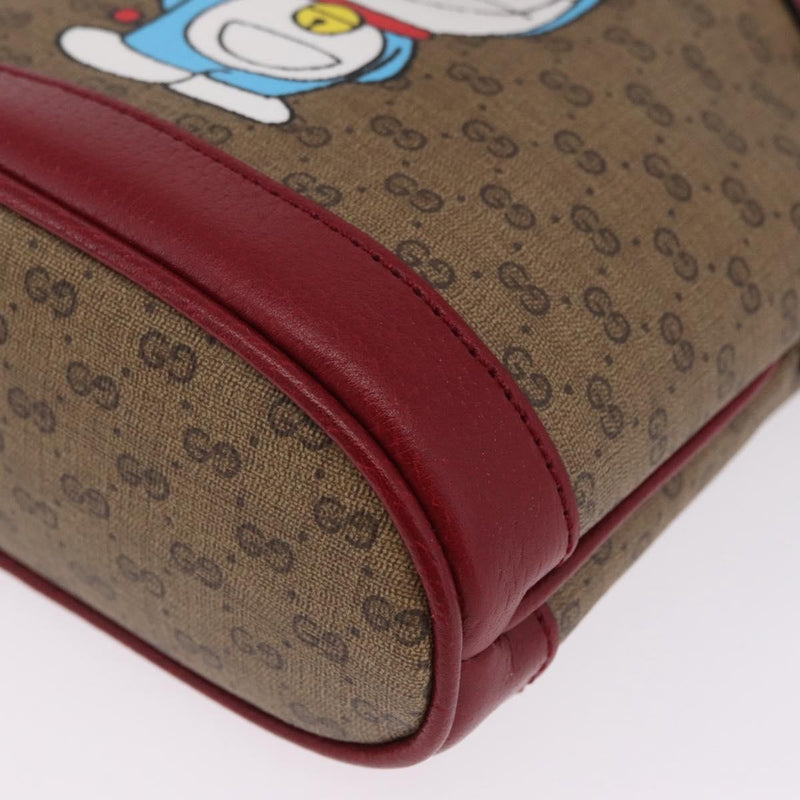 Gucci Doraemon Bucket Printed Mini Gg Coated Canvas Beige Bag