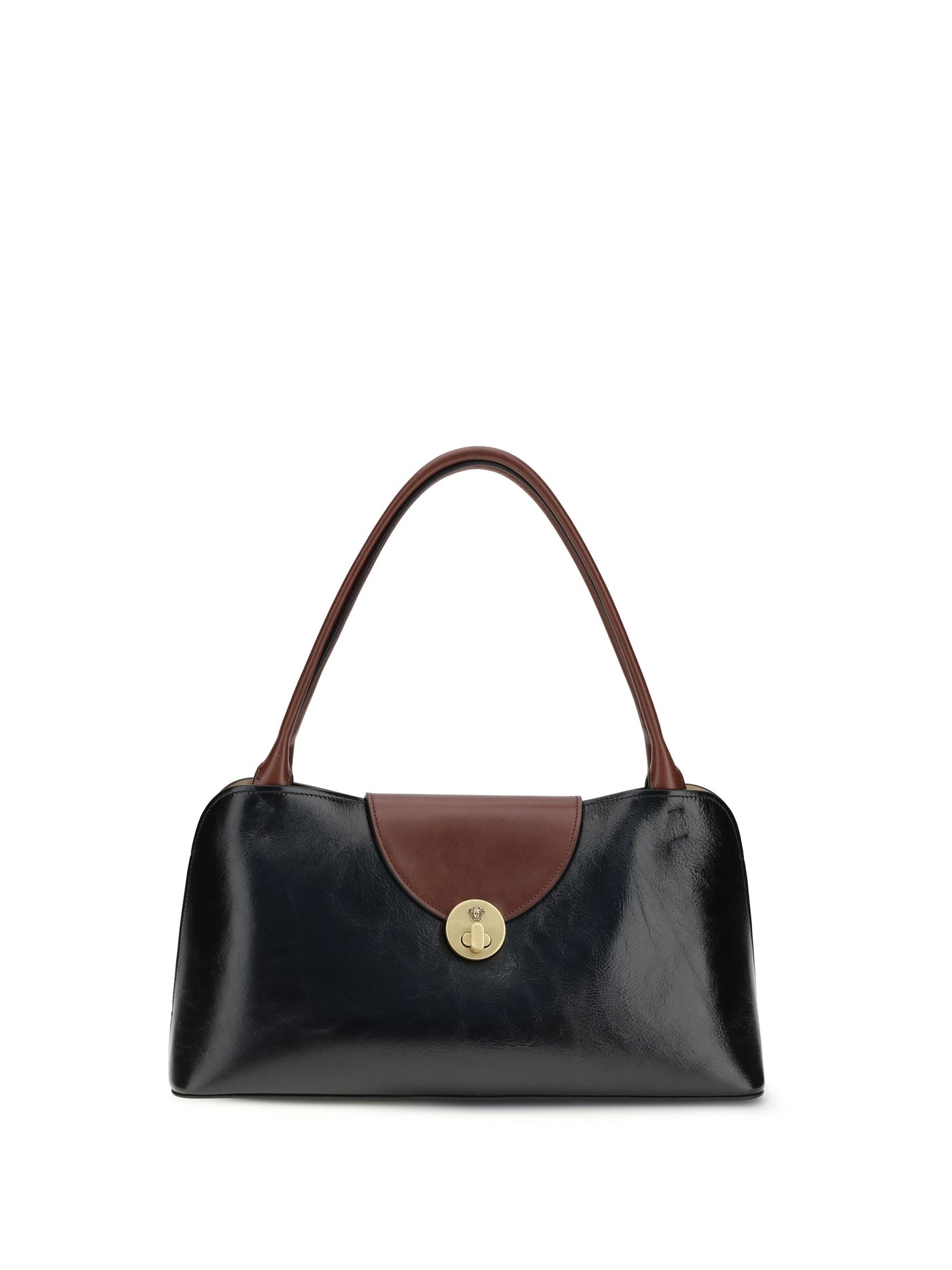Versace Vivian Shoulder Bag — Black Calf Leather Bos Taurus