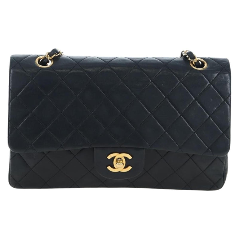 Chanel Timeless - Classic Double Flap Quilted Lambskin Black Leather Bag