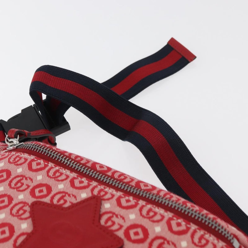 Gucci Childrens Belt Printed Coated Canvas Red Bag