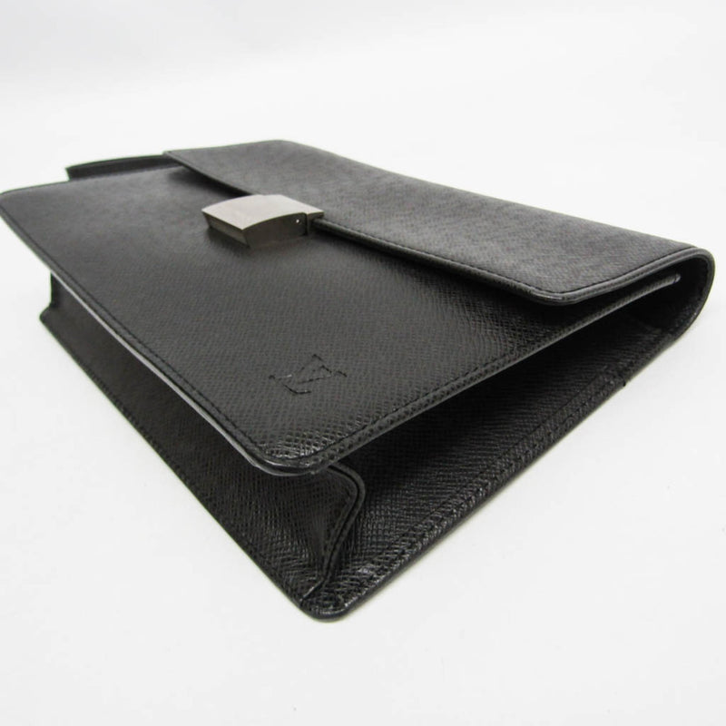 Louis Vuitton Selenga Pochette Taiga Leather Black Bag