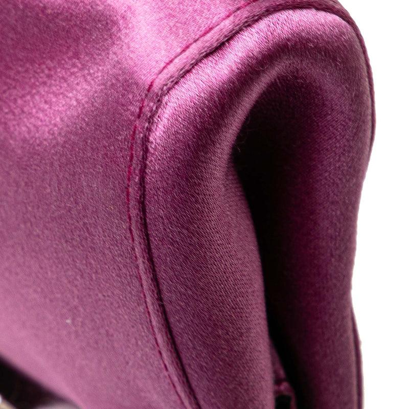 Satin Clasp Clutch on Strap - Image 8
