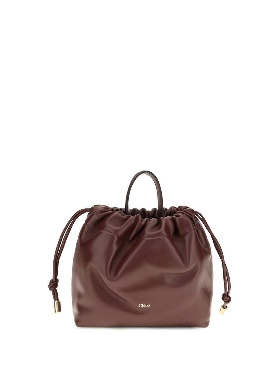 Chloé Icons Mini Shoulder Bag — Brown Calf Leather Bos Taurus
