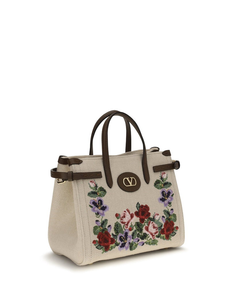 Valentino Garavani Shoulder Bag — Beige Linen
