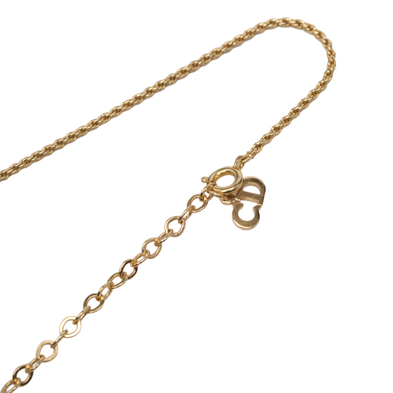 Gold Plated CD Logo Water Drop Shape Pendant Necklace - Image 5