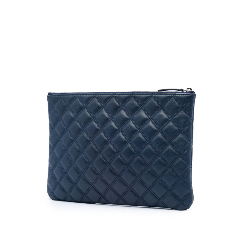 Medium Quilted Lambskin Double Stitch O Case Clutch - Image 2