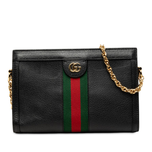 Small Calfskin Web Ophidia Chain Crossbody - Image 1