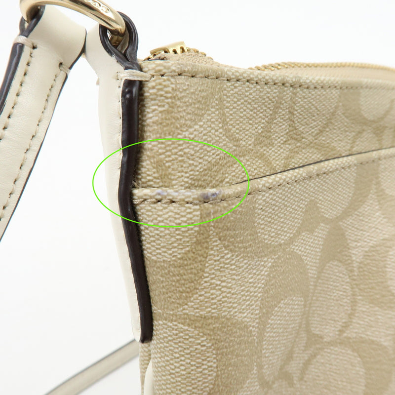 Coach Shoulder Canvas Beige Bag