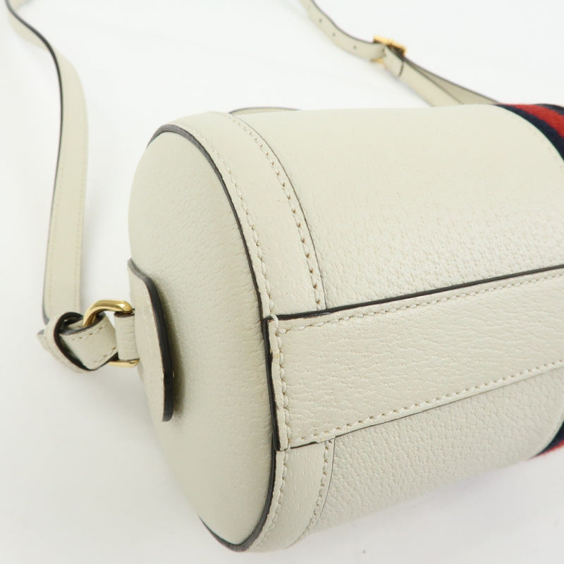 Gucci Ophidia Boston Leather White Bag