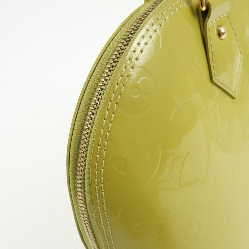 Louis Vuitton Alma Monogram Vernis Green Patent_leather Bag