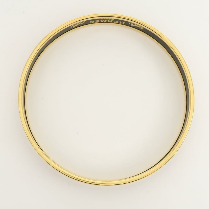 Hermes Bangle Printed Enamel Gold Gold_plated Bijoux