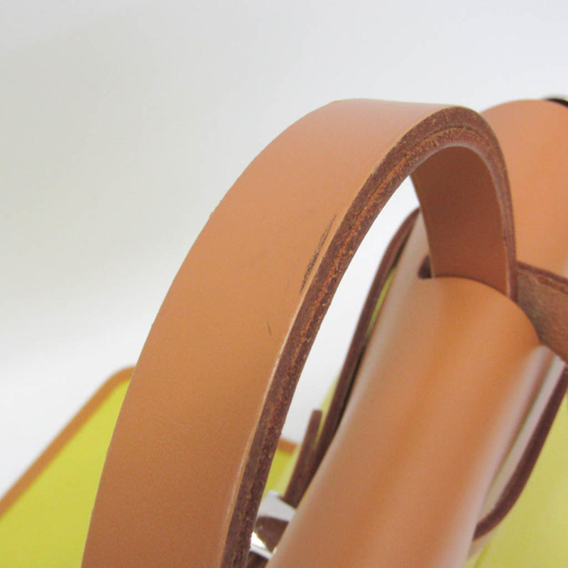 Hermes Herbag Zip Verso Leather And Toile Yellow Canvas Bag