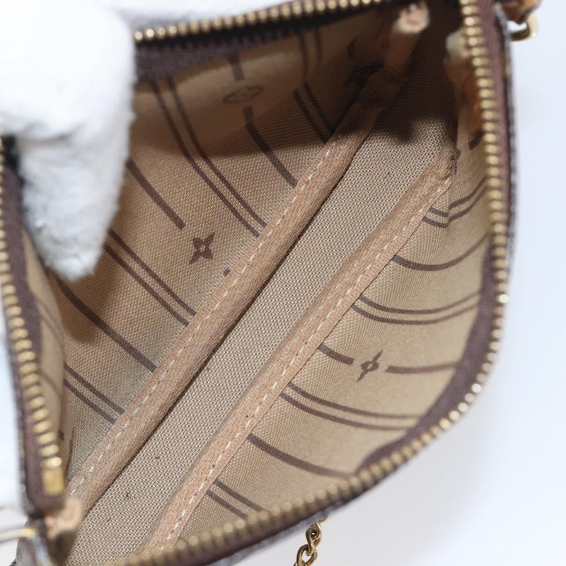 Louis Vuitton Pochette Accessoires Limited Edition Monogram Canvas Brown Bag
