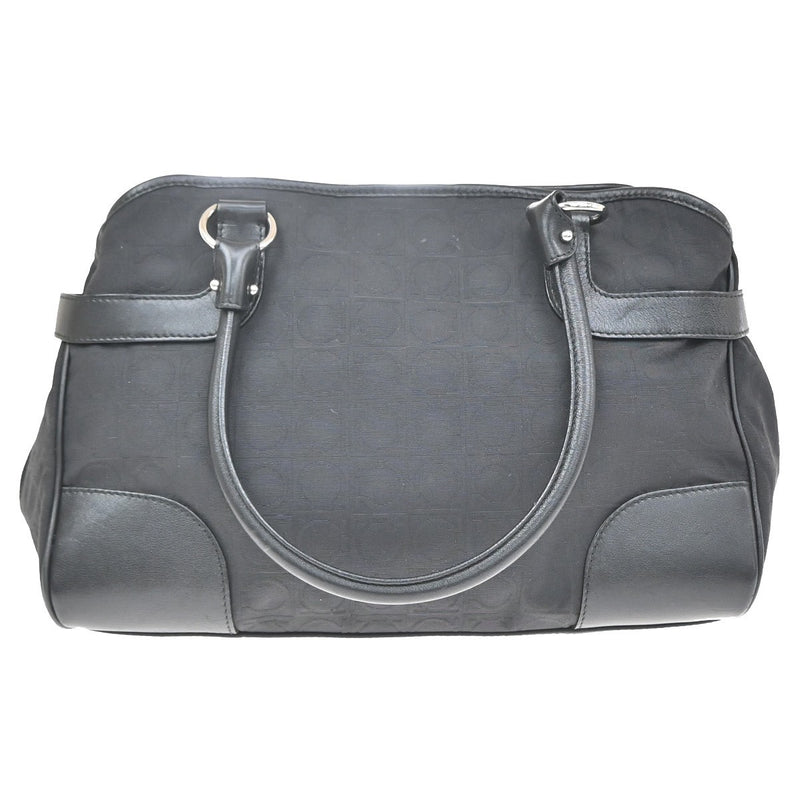 Salvatore Ferragamo Gancini Tote Canvas Black