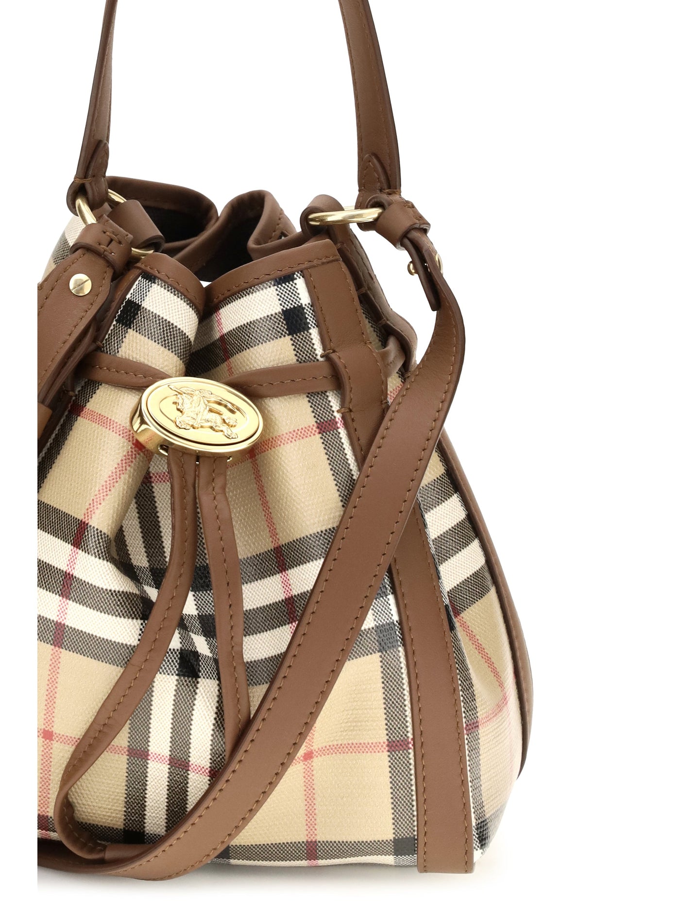 Burberry Bucket Bag — Beige Calf Leather (bos Taurus)