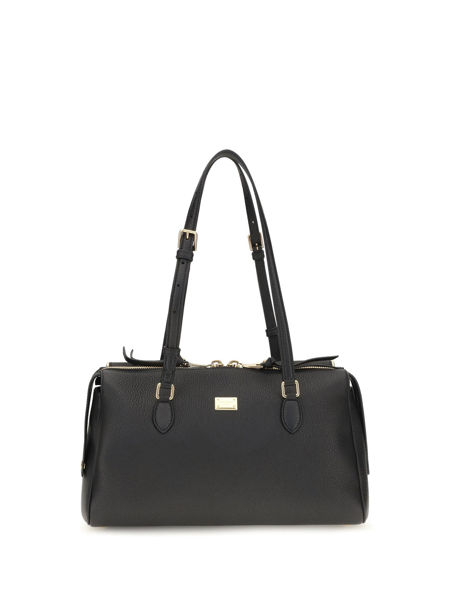Dolce & Gabbana Odissea Shoulder Bag — Black Calf Leather Bos Taurus
