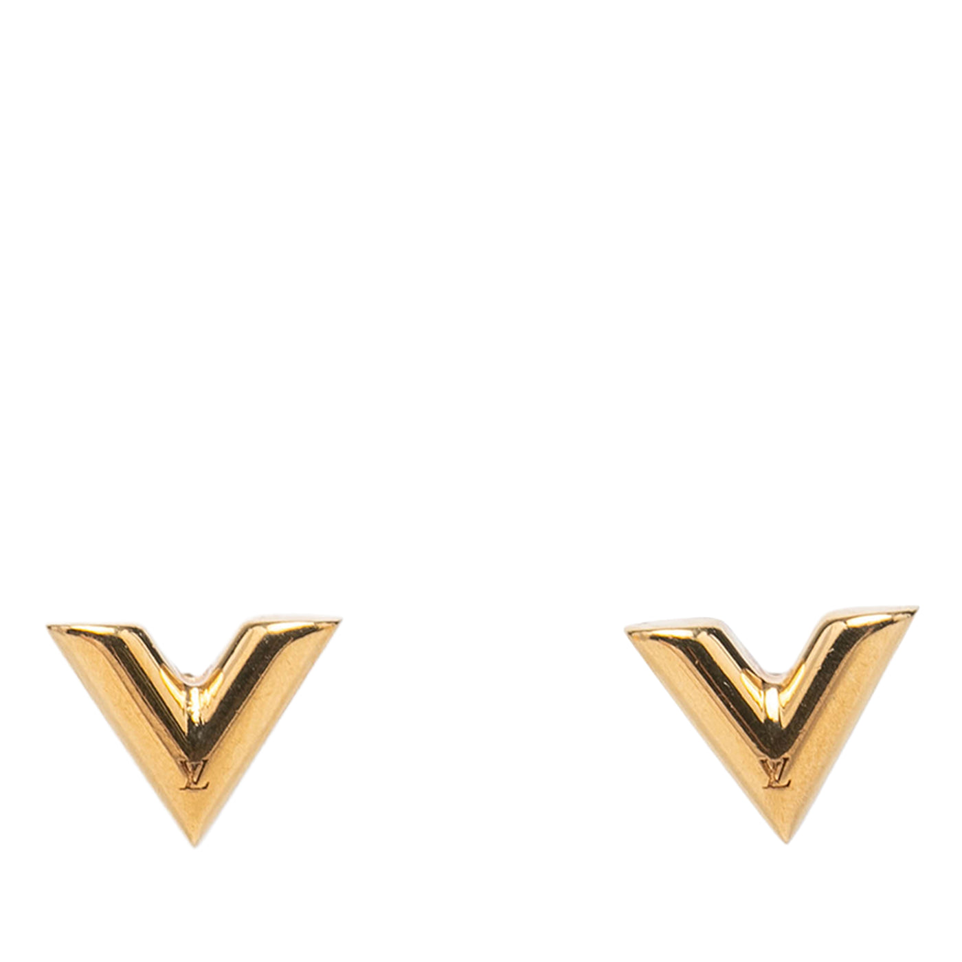Gold Plated Essential V Stud Earrings - Image 1