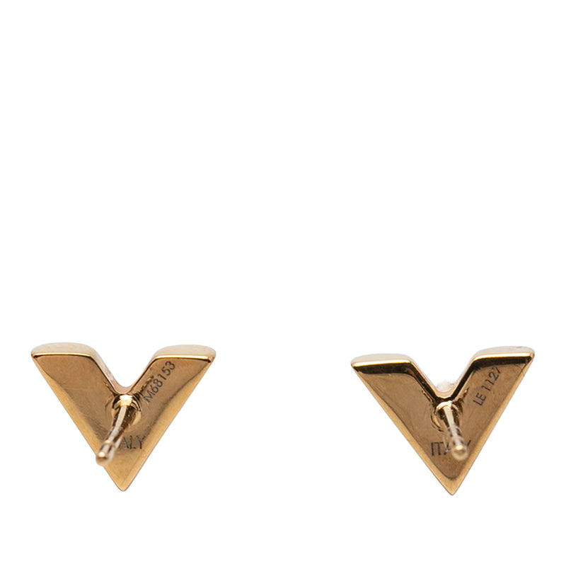 Gold Plated Essential V Stud Earrings - Image 2