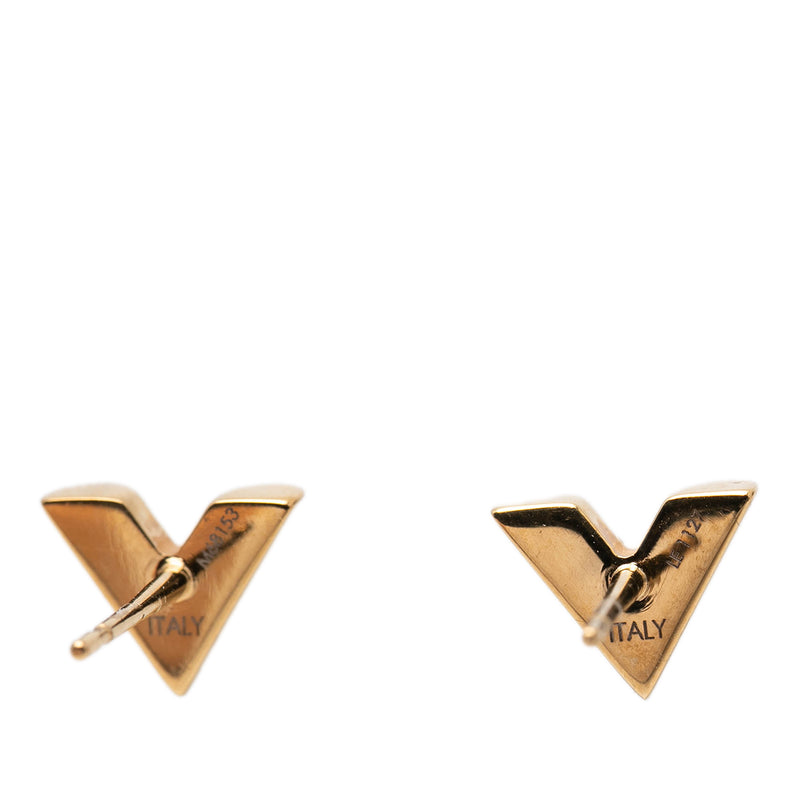 Gold Plated Essential V Stud Earrings - Image 3