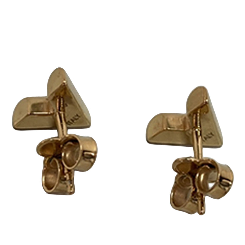 Gold Plated Essential V Stud Earrings - Image 4