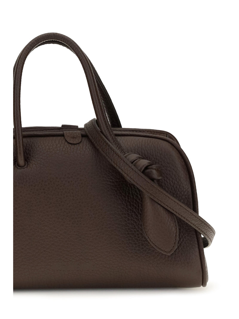 Jacquemus Grained Calf Leather Top Handle Bag — Brown Bos Taurus