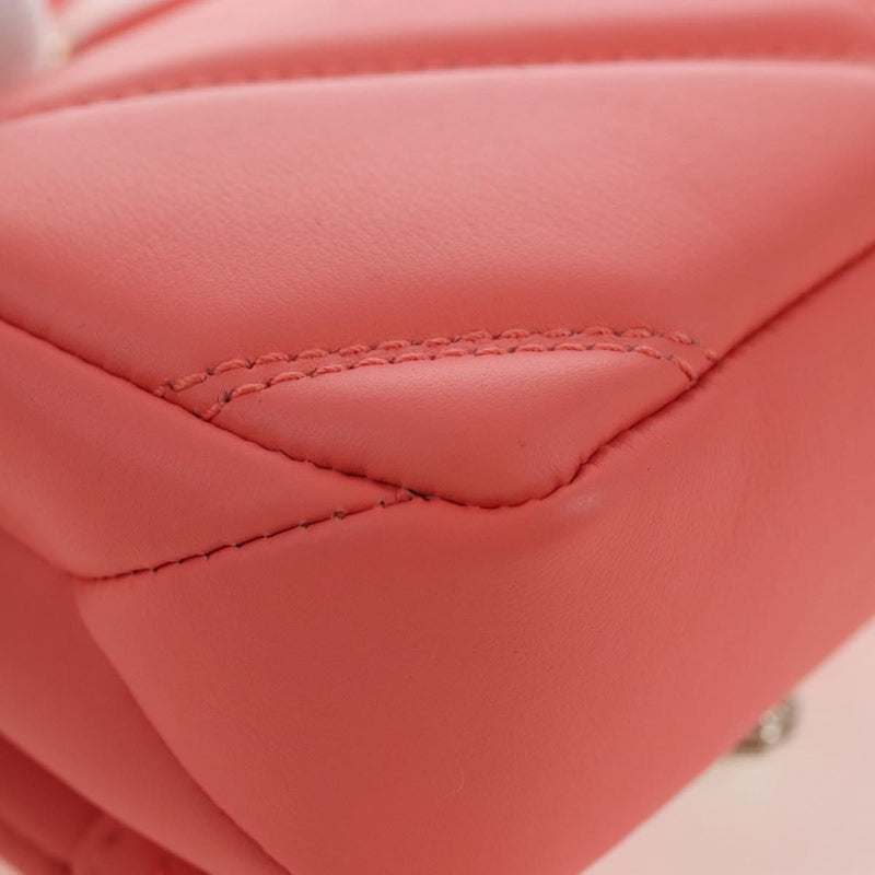 Bvlgari Serpenti Cabochon Diagonal Quilted Leather Pink Bag