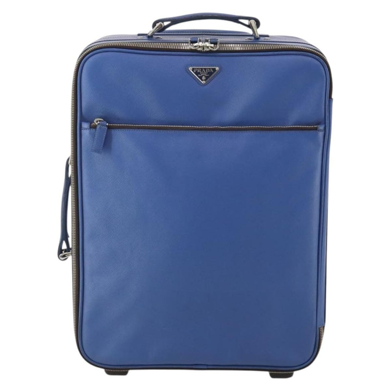 Prada Travel Bag Nylon Blue Leather