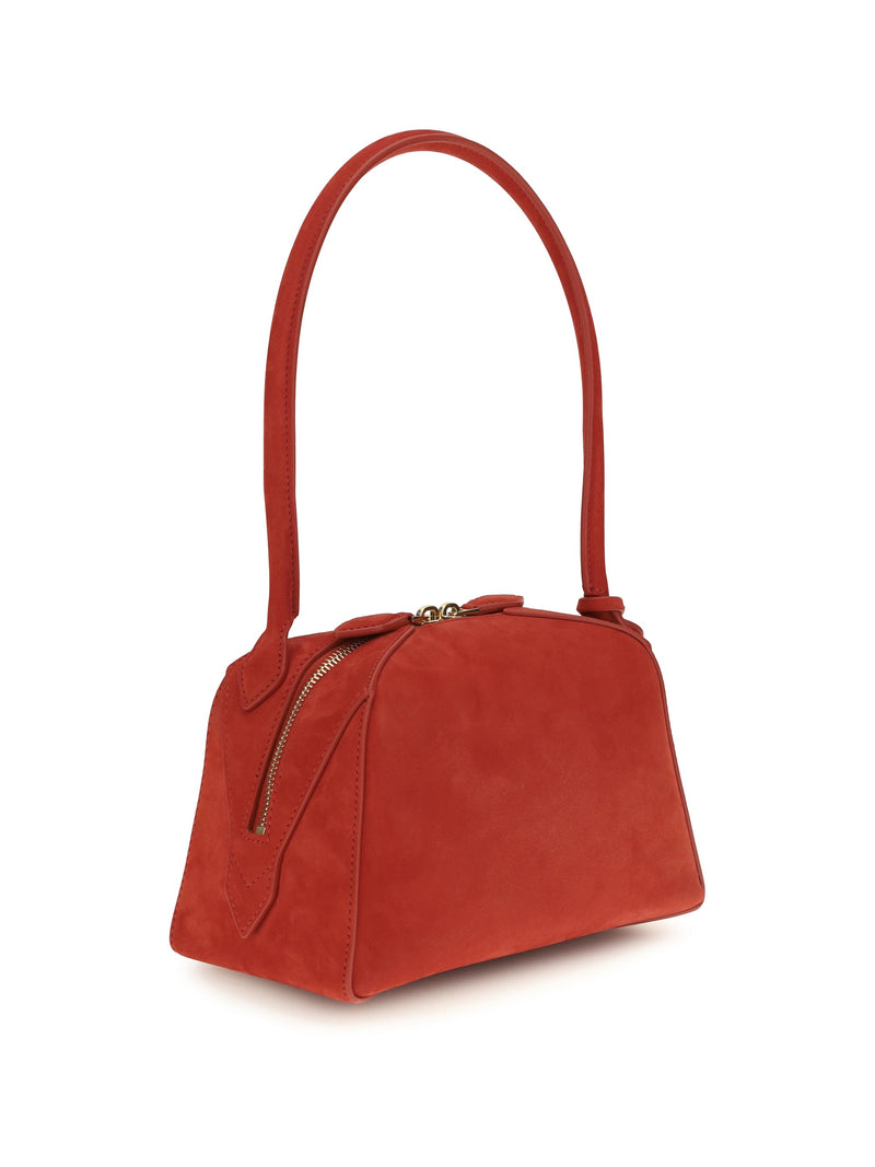 Alaïa Shoulder Bag — Red Calf Leather