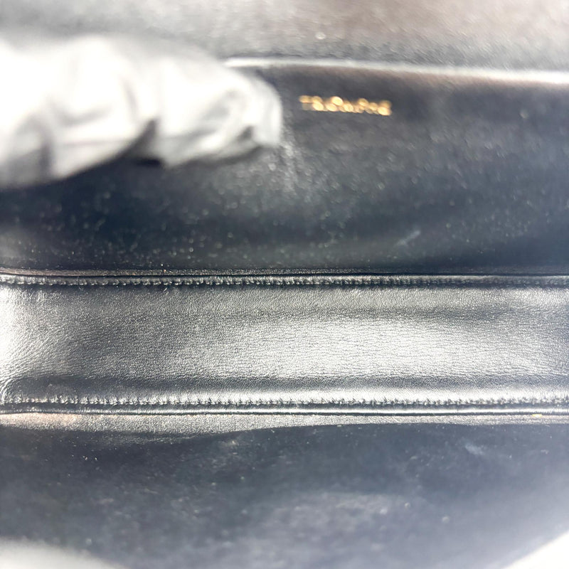 Celine Triomphe East-West Smooth Calfskin Black Leather Bag