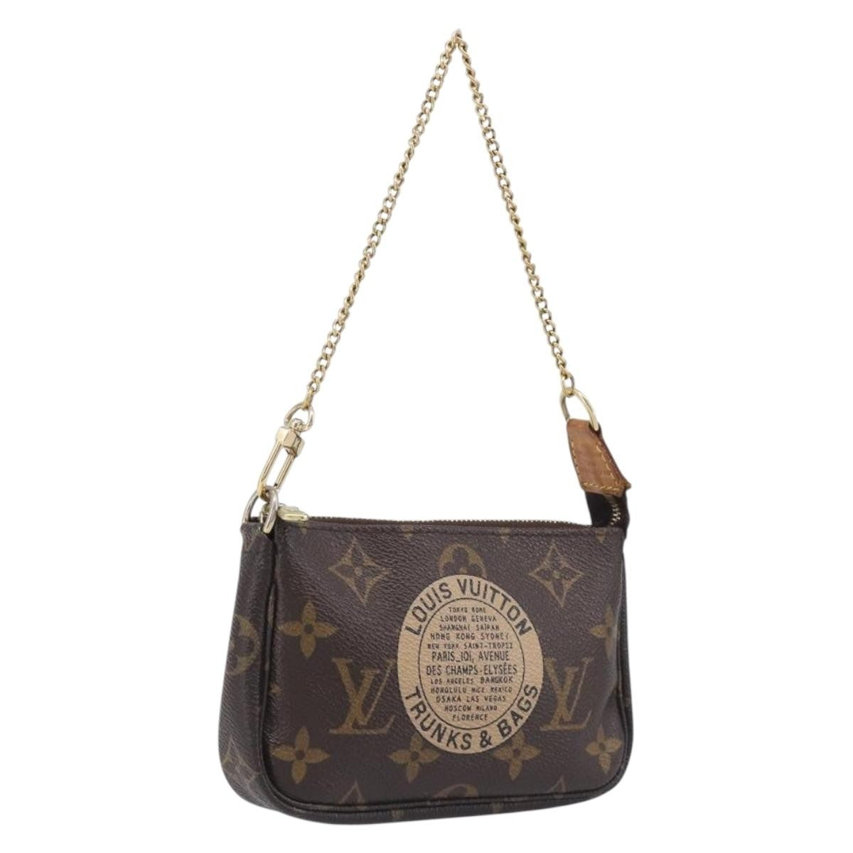 Louis Vuitton Pochette Accessoires Limited Edition Monogram Canvas Brown Bag