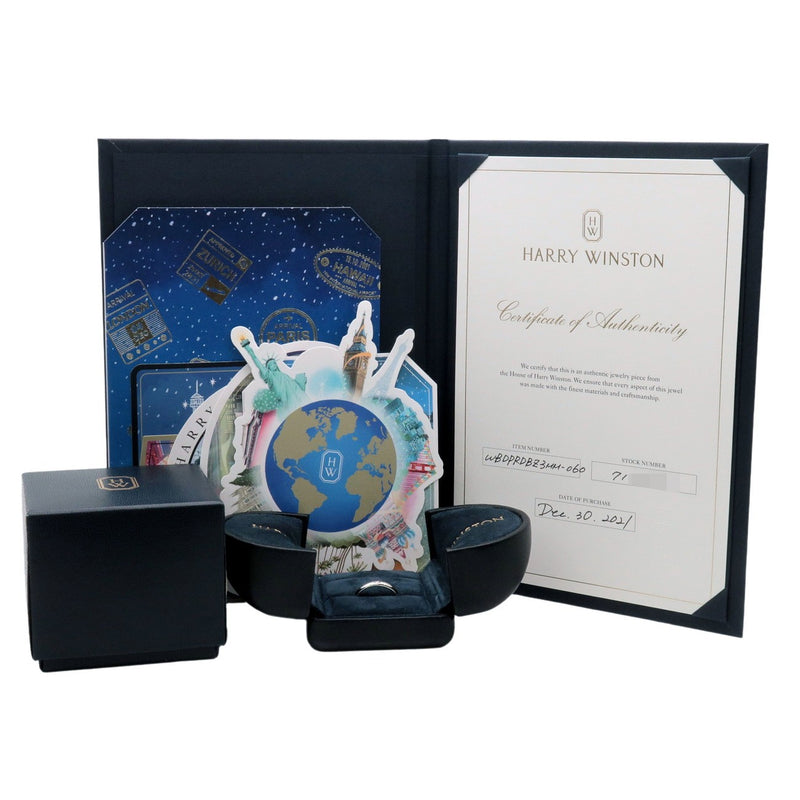 Harry Winston Single Diamond Band Platinum With Silver Bijoux