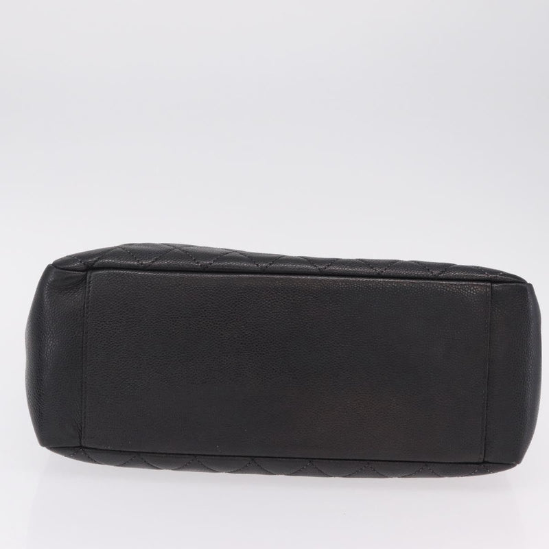 Chanel Grand Shopping Quilted Caviar Black Leather Bag