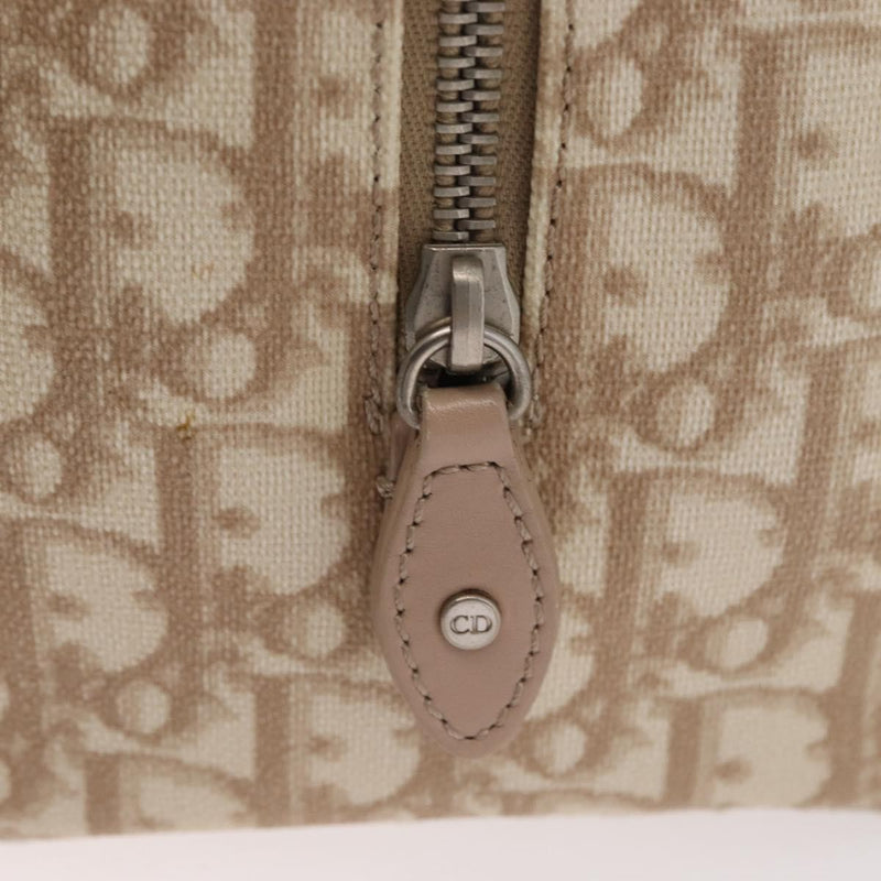 Christian Dior Vintage Trotter Romantique Zip Diorissimo Coated Canvas Beige Bag