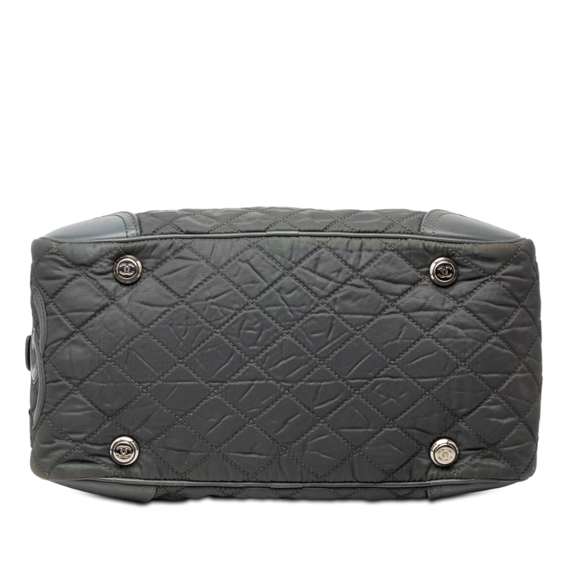 Paris New York Quilted Nylon Duffle Handbag - Image 3