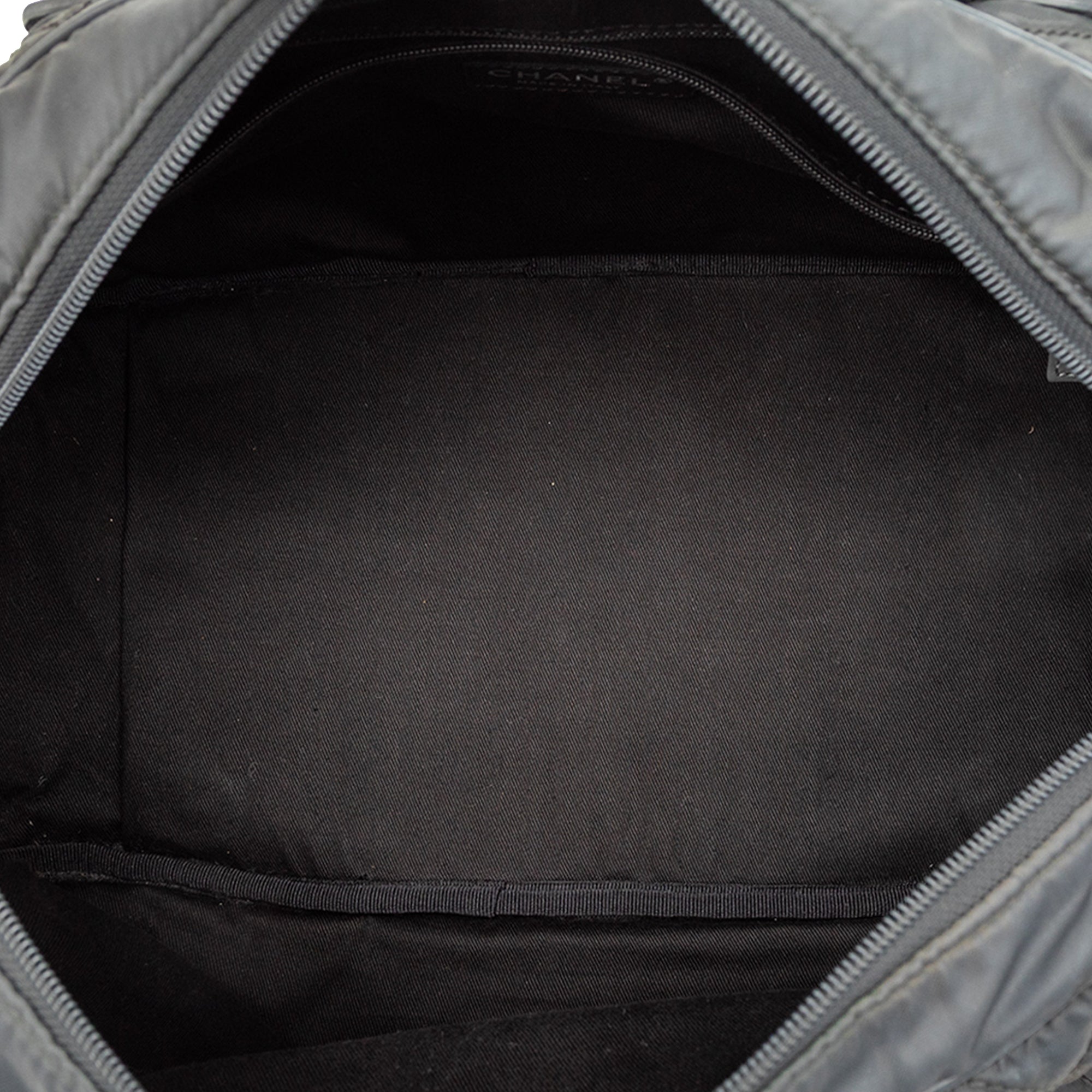 Paris New York Quilted Nylon Duffle Handbag - Image 4