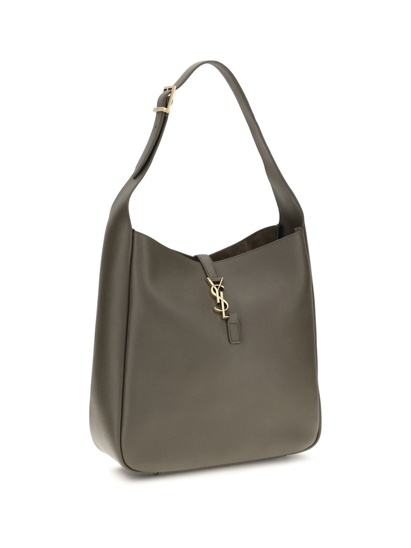Saint Laurent Le 5 À 7 Shoulder Bag — Gray Calf Leather