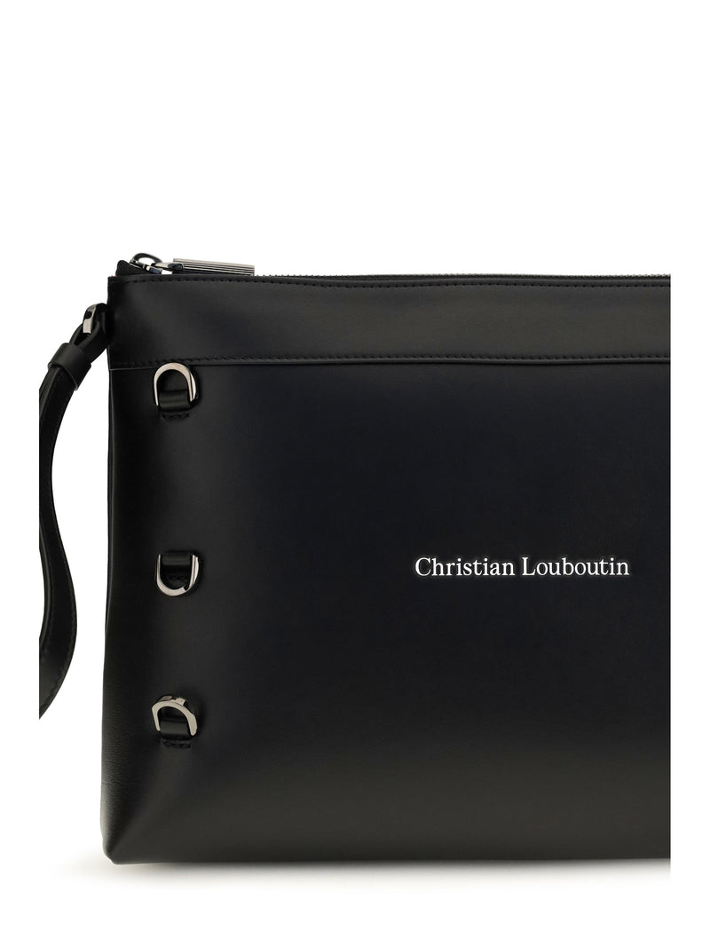 Christian Louboutin Clutch — Black Calf Leather