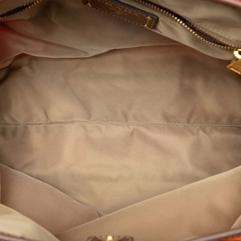 Saffiano Trimmed Tessuto Open Tote - Image 4