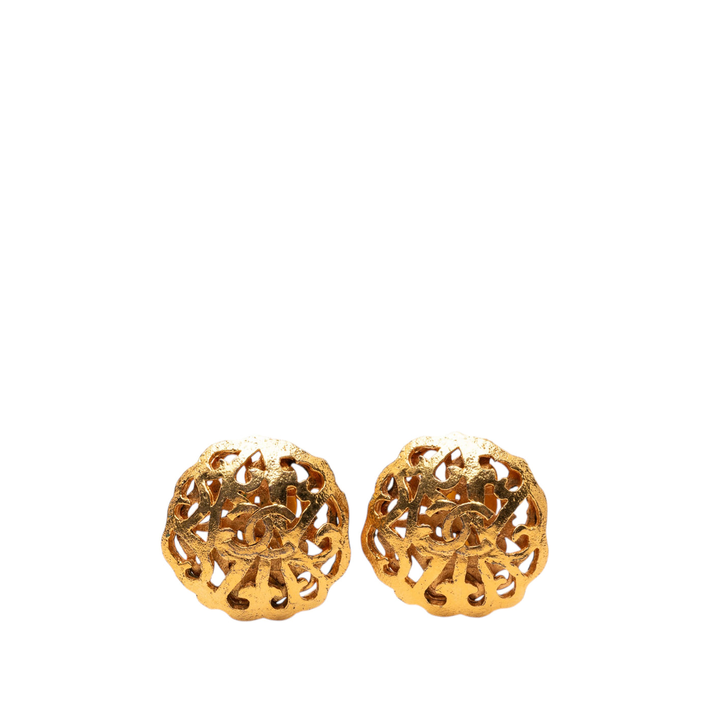 CC Gold Plated Clip on Earrings - Image 1