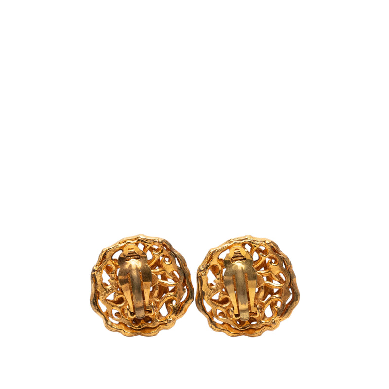 CC Gold Plated Clip on Earrings - Image 2