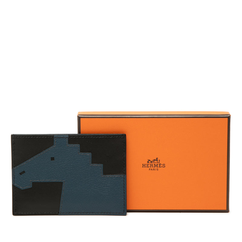 Evercolor and Tadelakt Cheval Picto Card Holder - Image 8