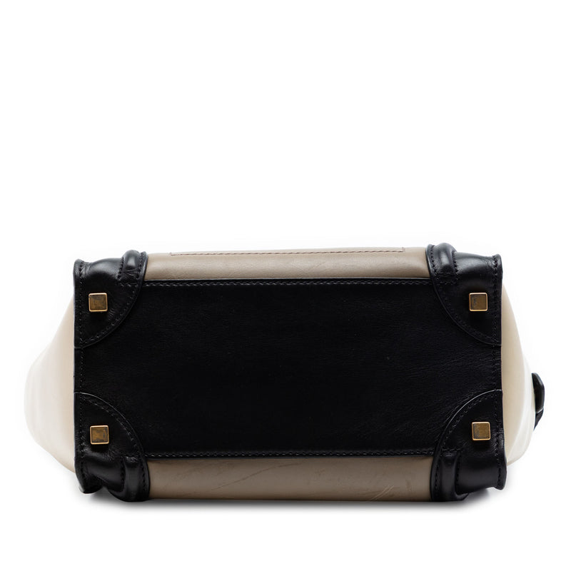 Micro Tricolor Leather Luggage Tote - Image 3
