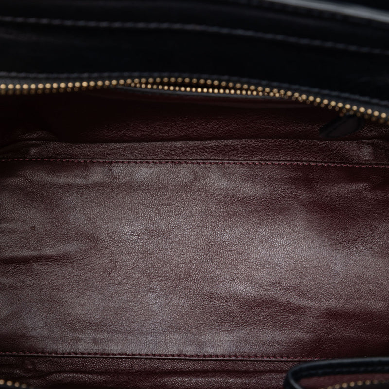 Micro Tricolor Leather Luggage Tote - Image 4