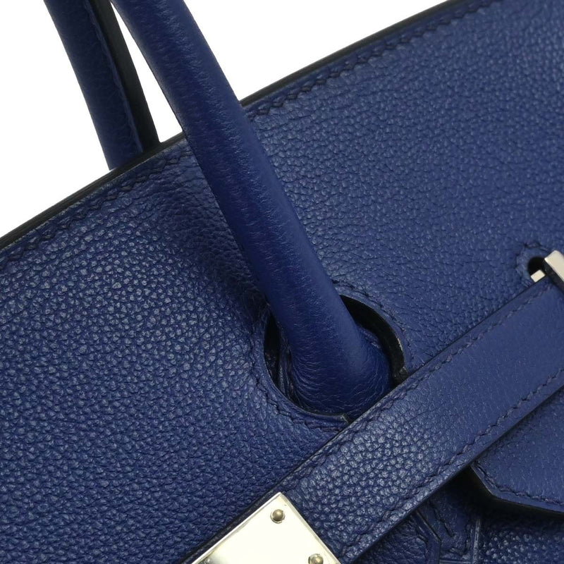 Hermes Birkin Blue Togo With Palladium Hardware Leather Bag