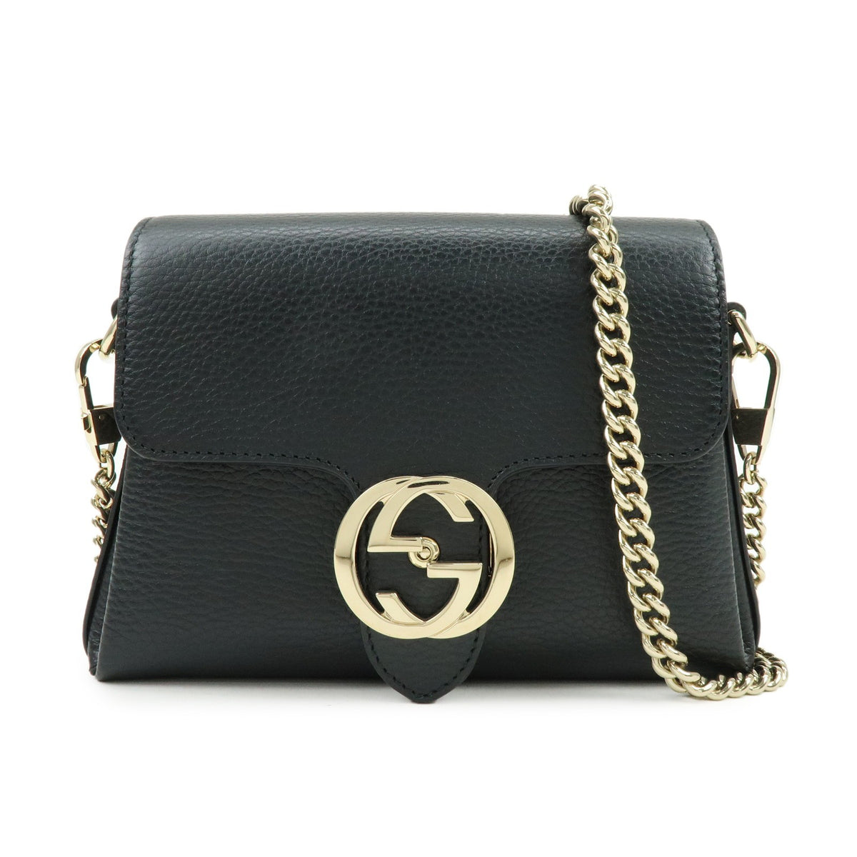 Gucci Interlocking Leather Black Bag