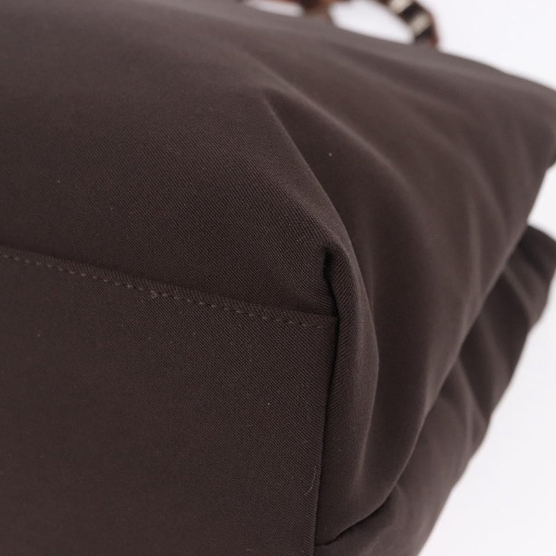 Salvatore Ferragamo Gancini Canvas Brown Bag