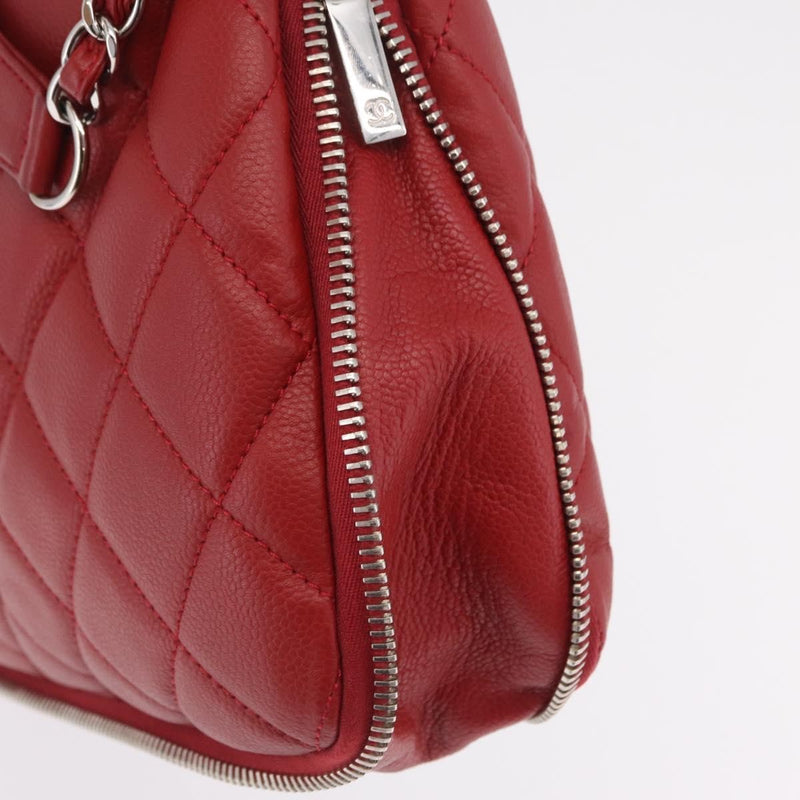 Chanel Timeless Cc Expandable Quilted Caviar Red Leather Bag