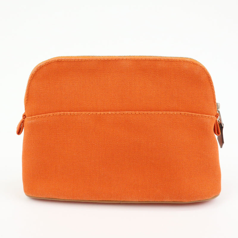 Hermes Bolide Travel Canvas Orange Bag