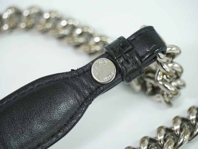 Fendi Kan I F Leather Black Bag